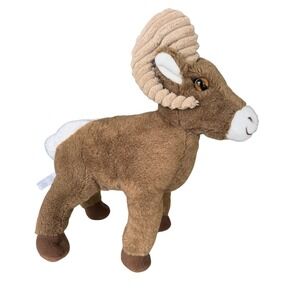 The Petting Zoo Bighorn Sheep Plush Stuffed Animal Recycled Materials 11"
